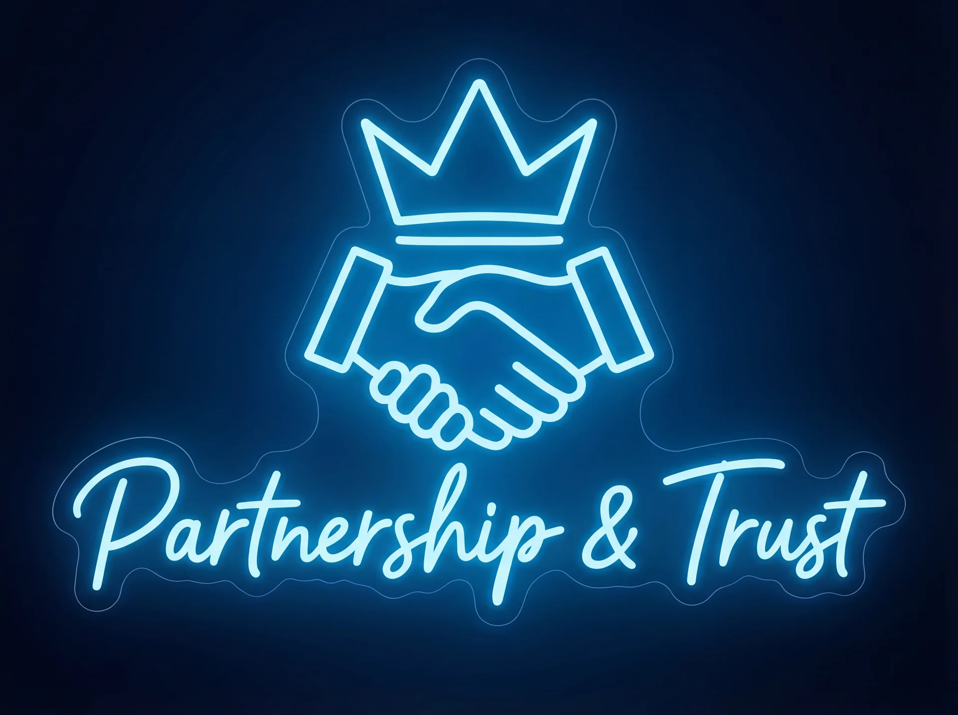 Partnership & Trust — custom LED neon sign