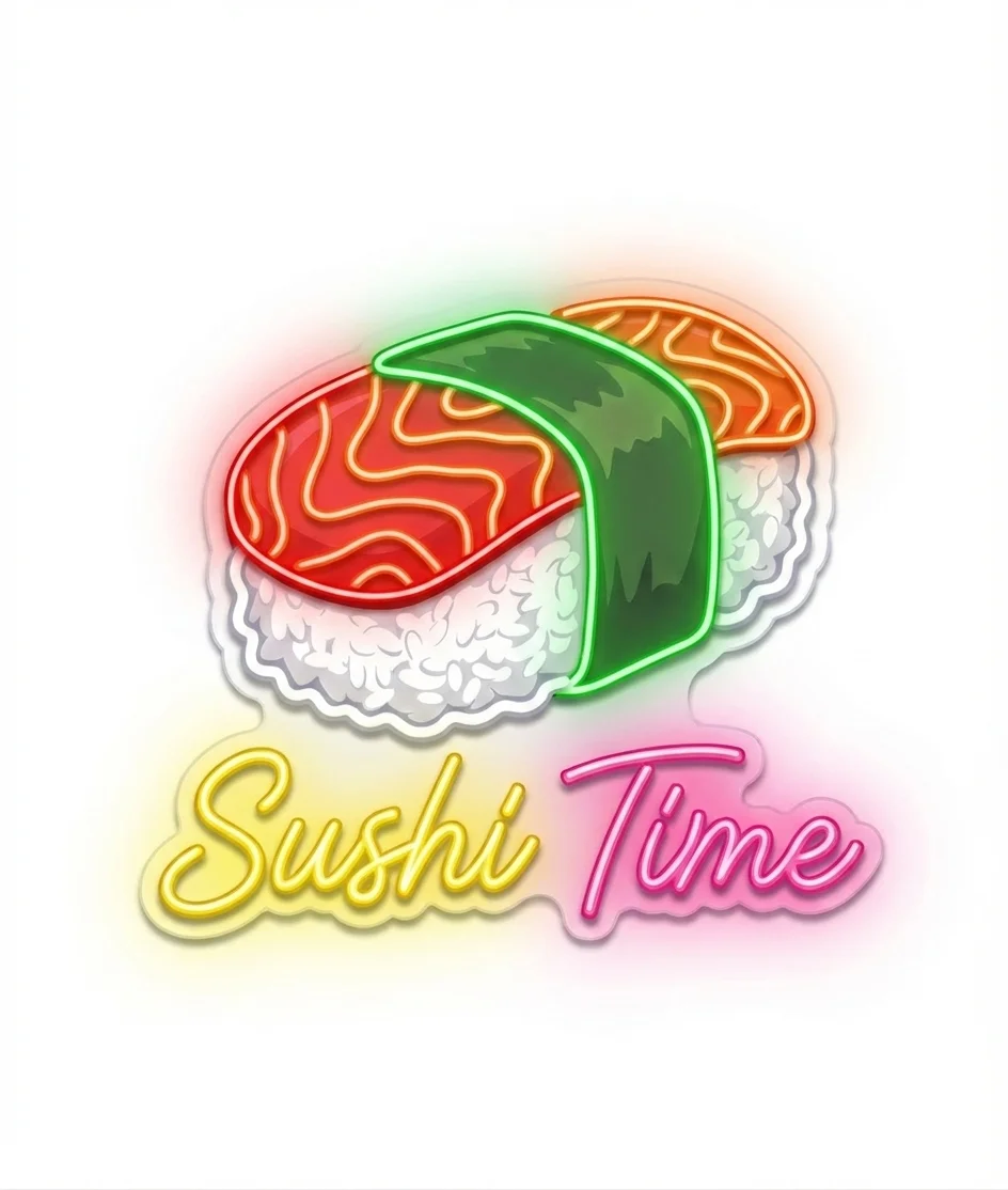 Sushi Time Nigiri — custom LED neon sign