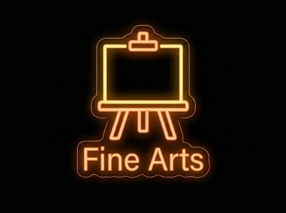 Fine Arts Easel — custom LED neon sign