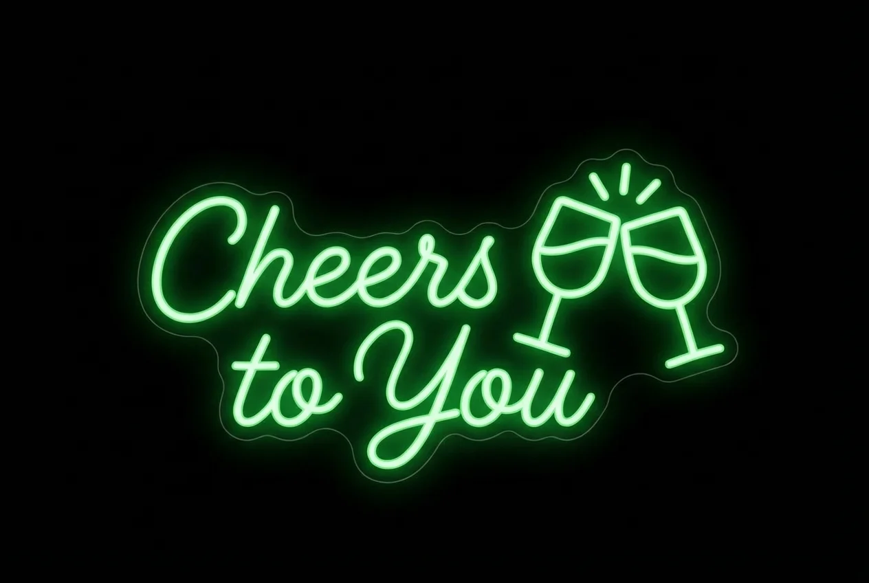 Cheers to You — custom LED neon sign