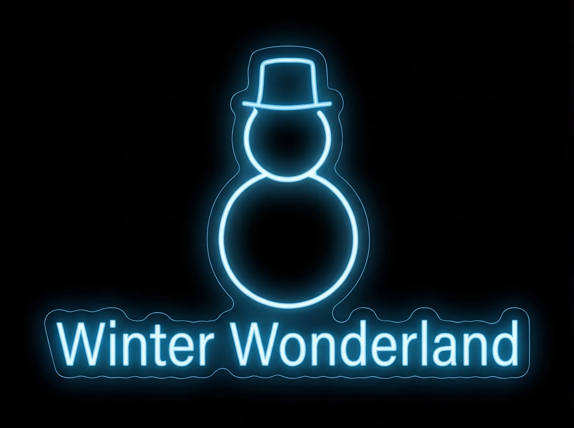Snowman — custom LED neon sign