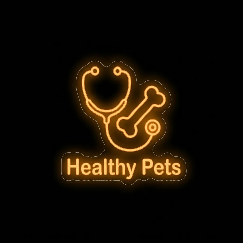 Healthy Pets — custom LED neon sign