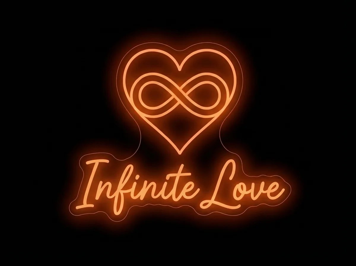 Infinite Love — custom LED neon sign
