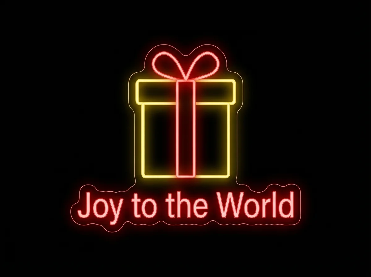 Joy to the World — custom LED neon sign