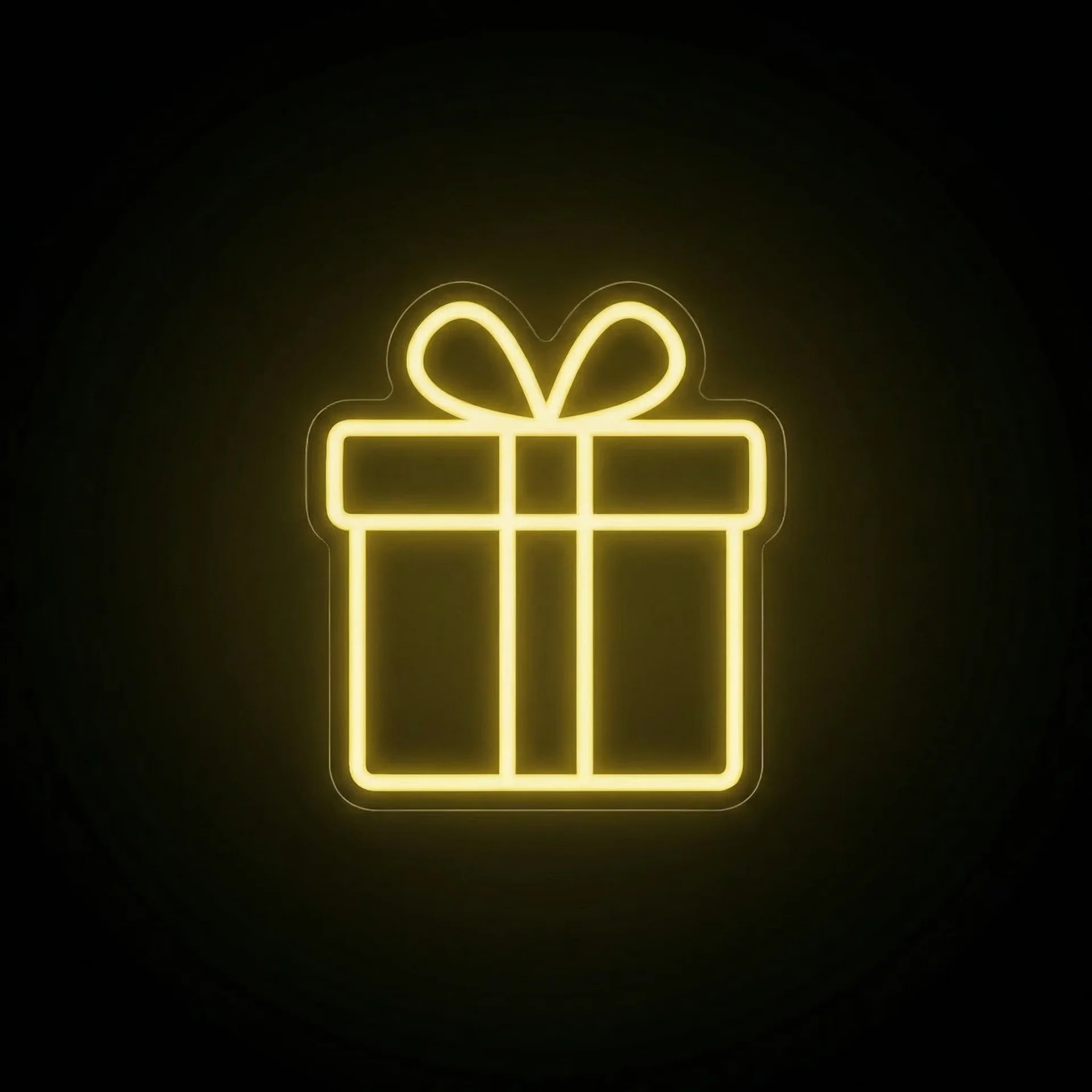 Gift Box — custom LED neon sign