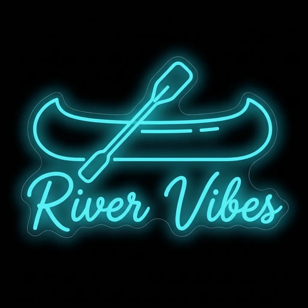 River Vibes — custom LED neon sign