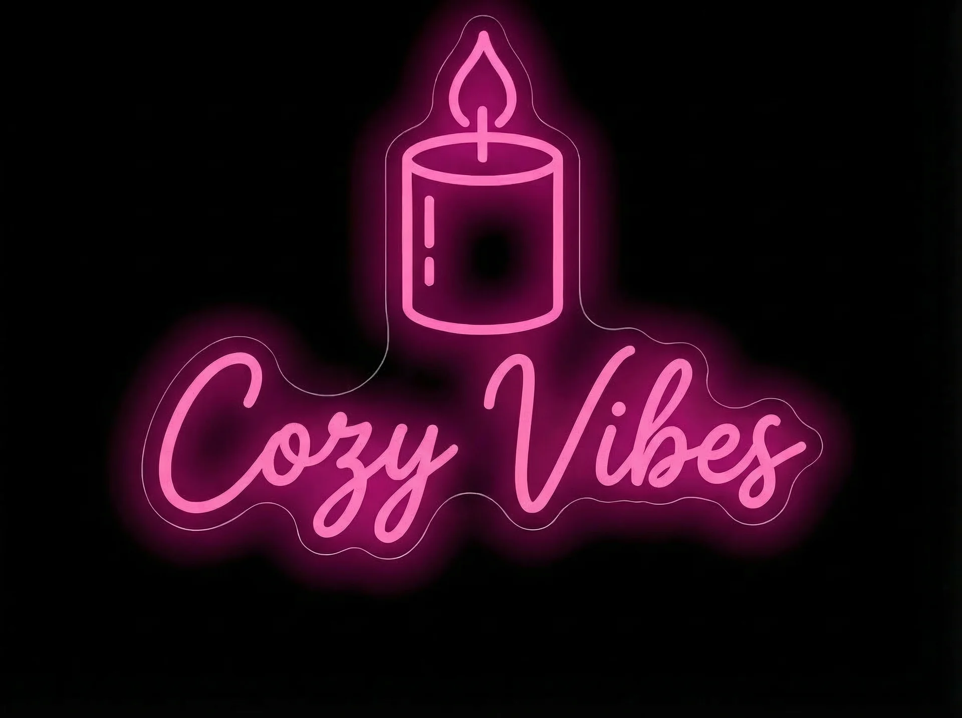 Cozy Vibes — custom LED neon sign
