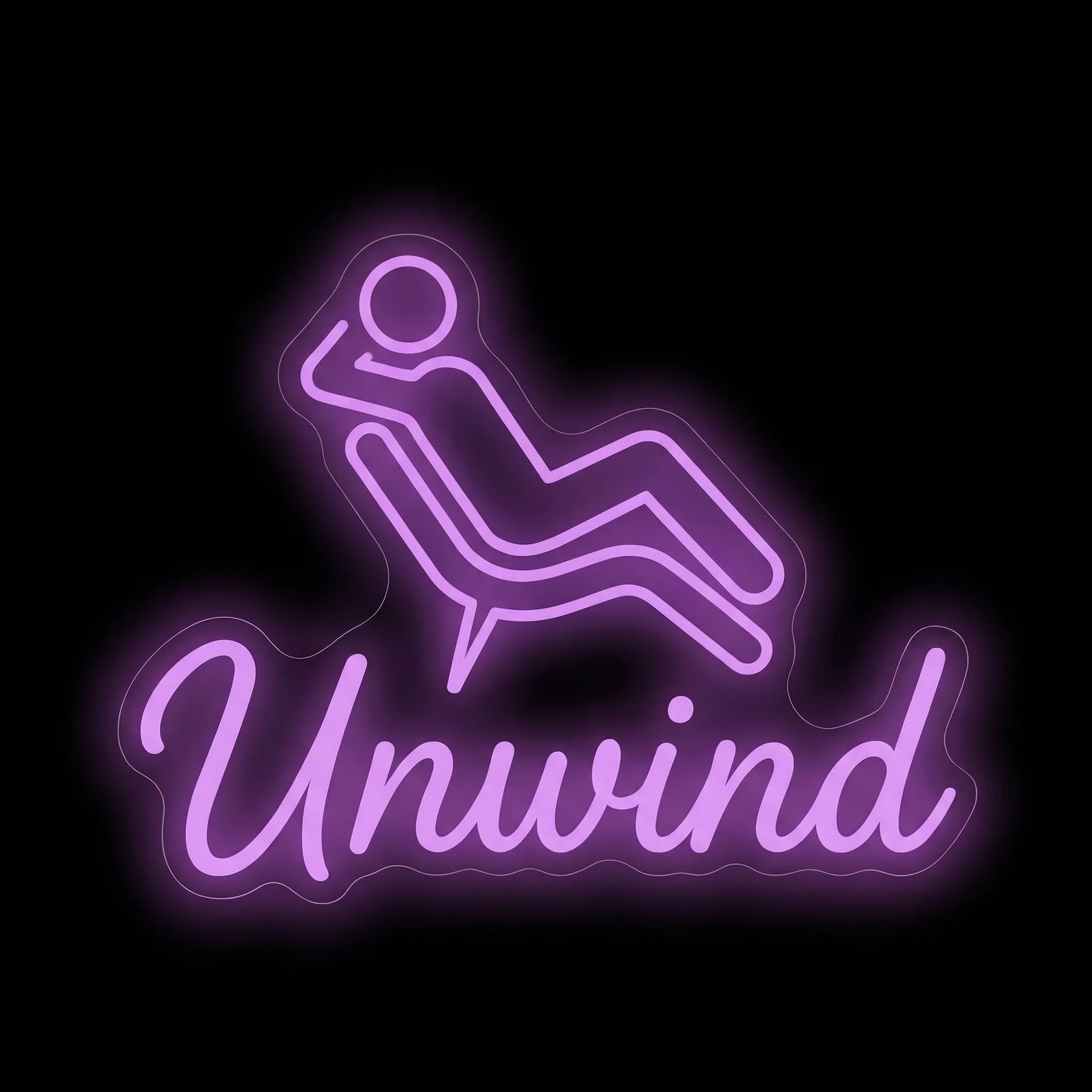 Unwind — custom LED neon sign