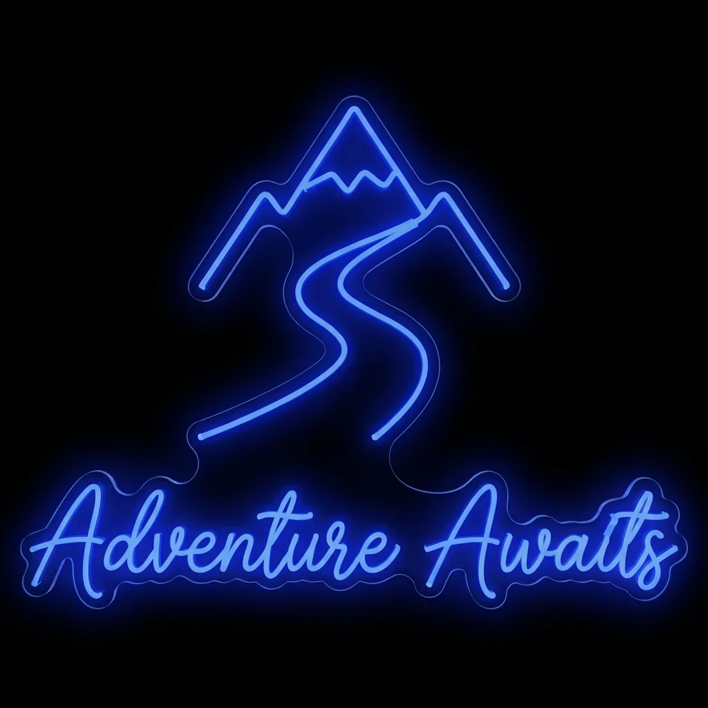 Adventure Awaits — custom LED neon sign