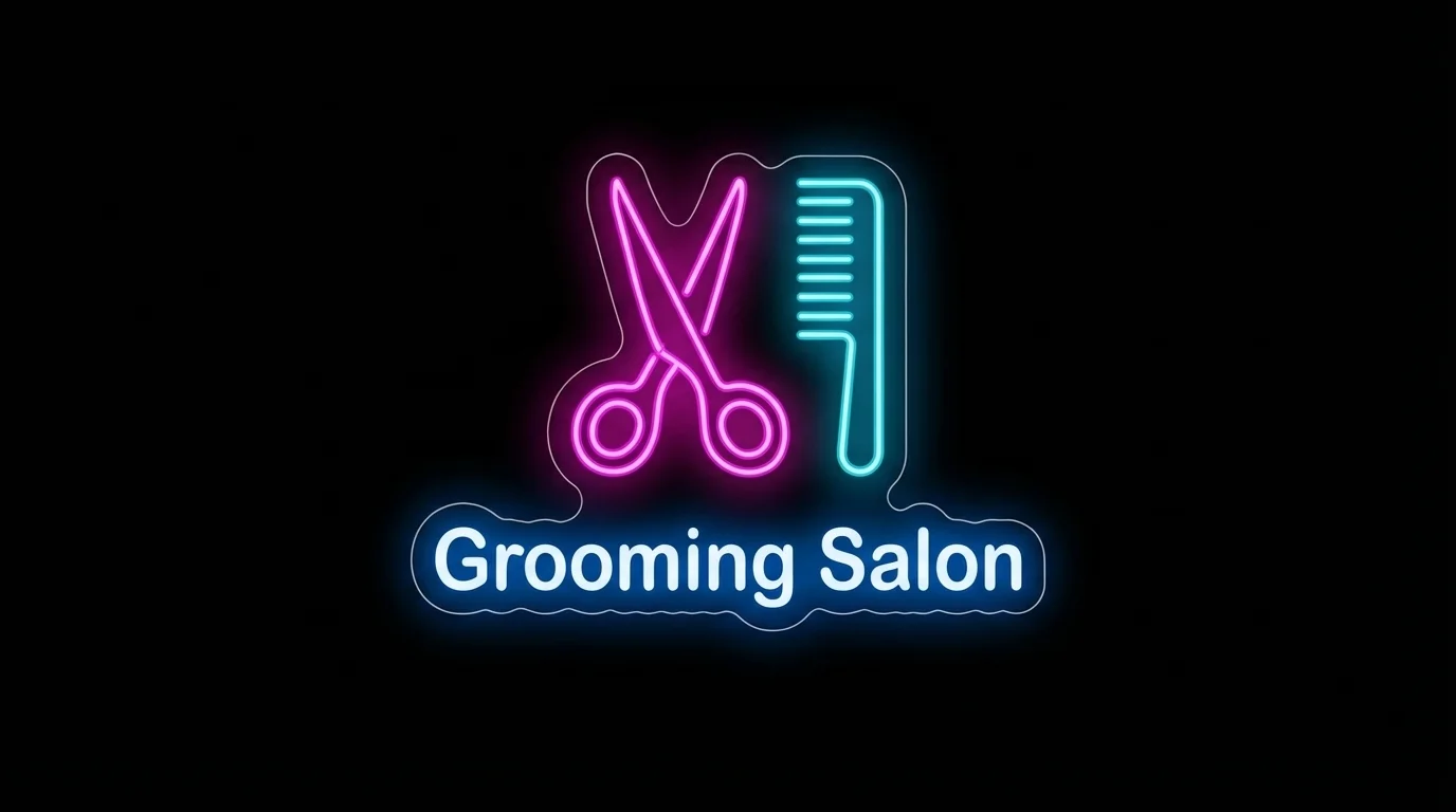 Grooming Salon — custom LED neon sign