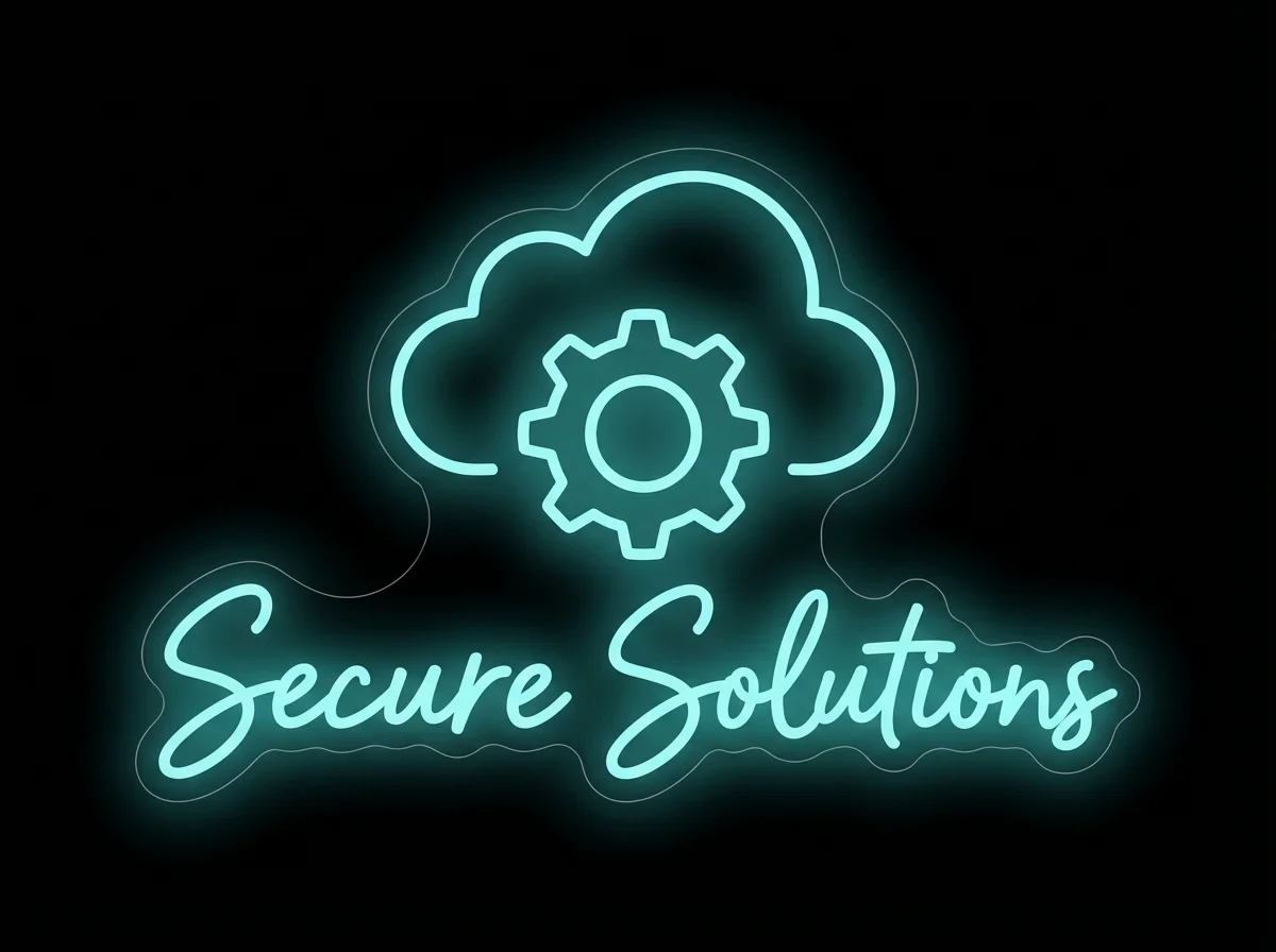 Secure Solutions — custom LED neon sign