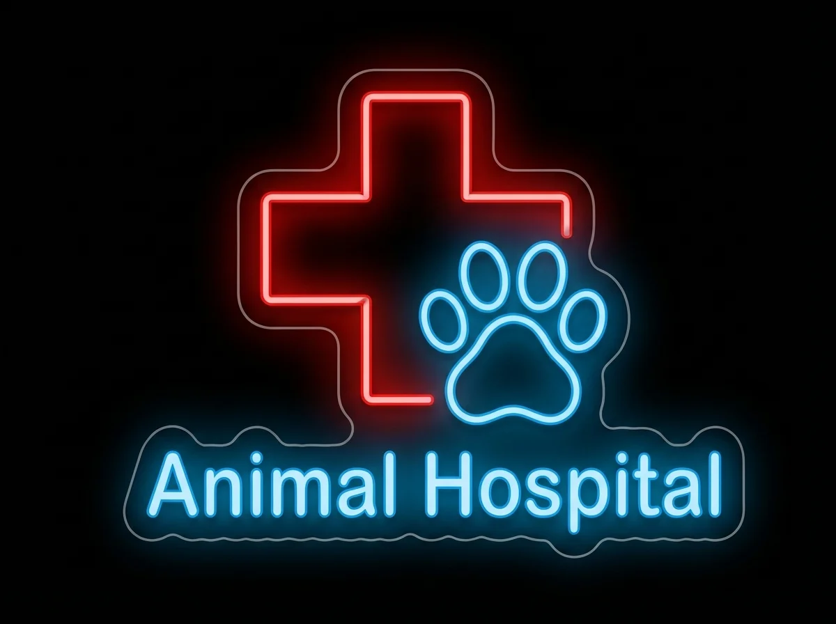 Animal Hospital — custom LED neon sign