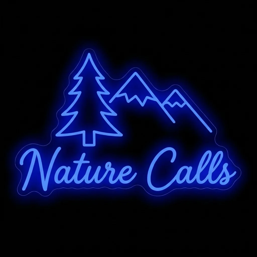 Nature Calls — custom LED neon sign