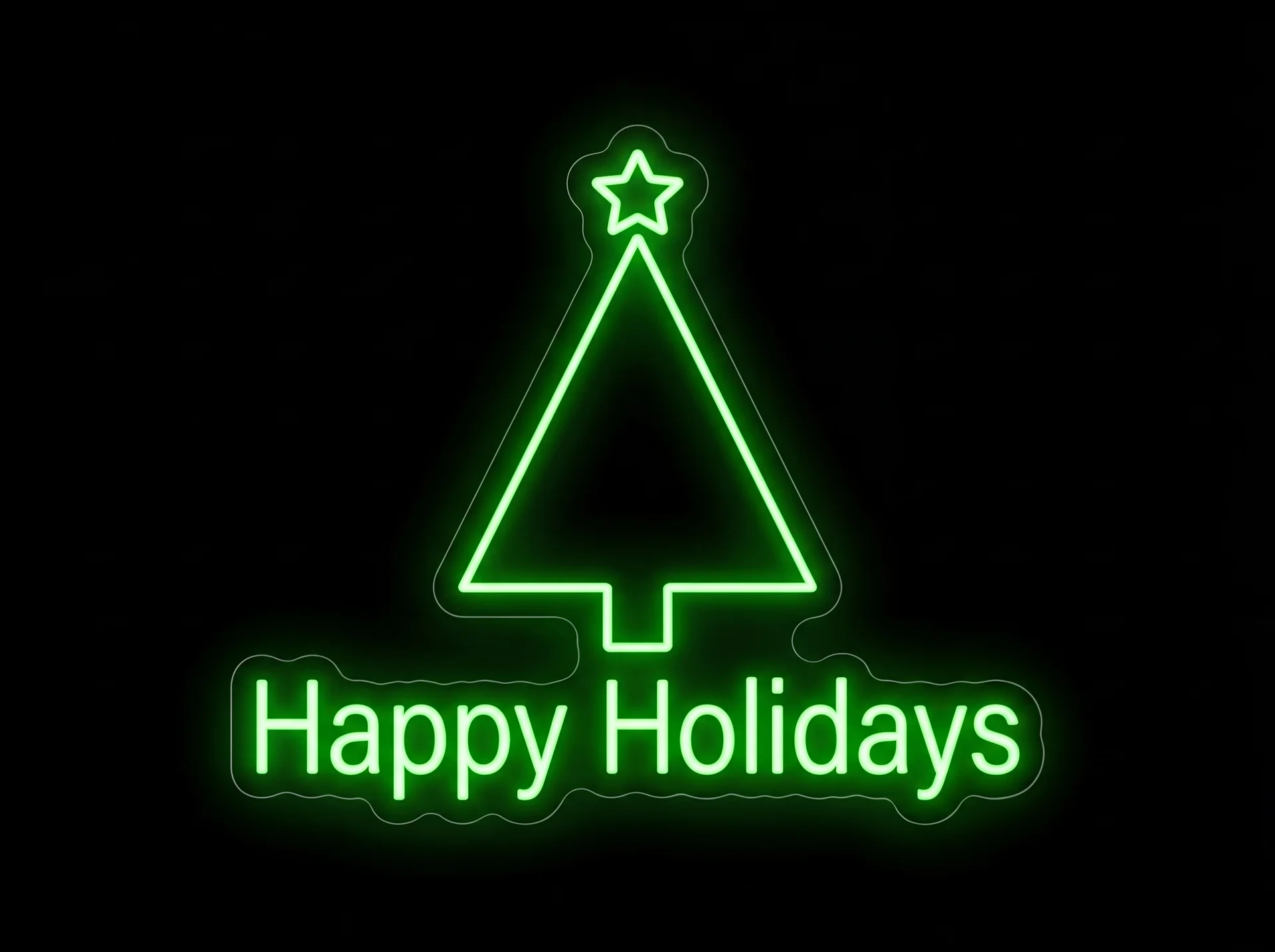 Happy Holidays — custom LED neon sign