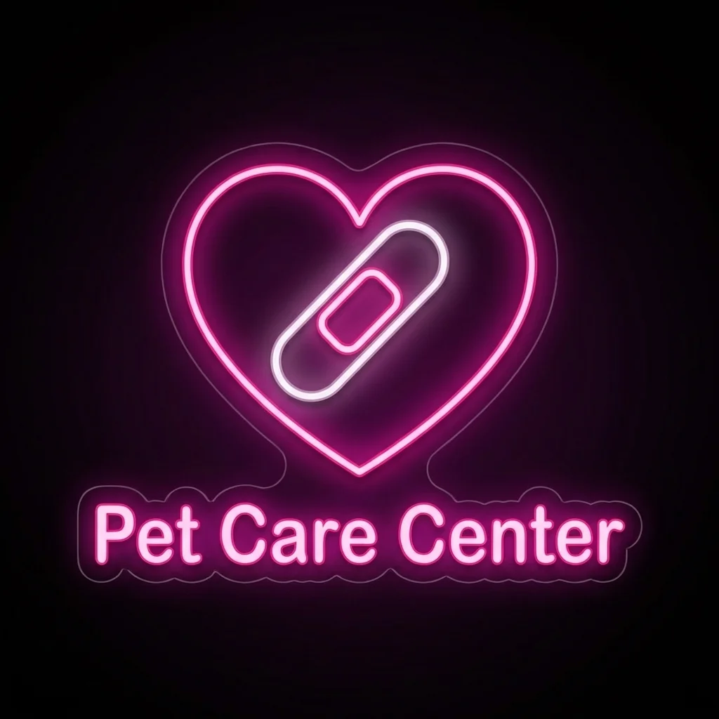 Pet Care Center — custom LED neon sign